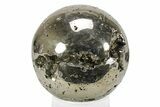 Polished Pyrite Sphere - Peru #231640-1